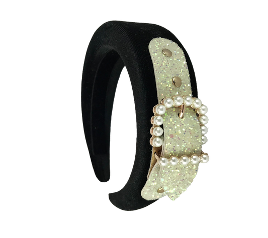 FABIENNE HAIRBAND BLACK PEARL